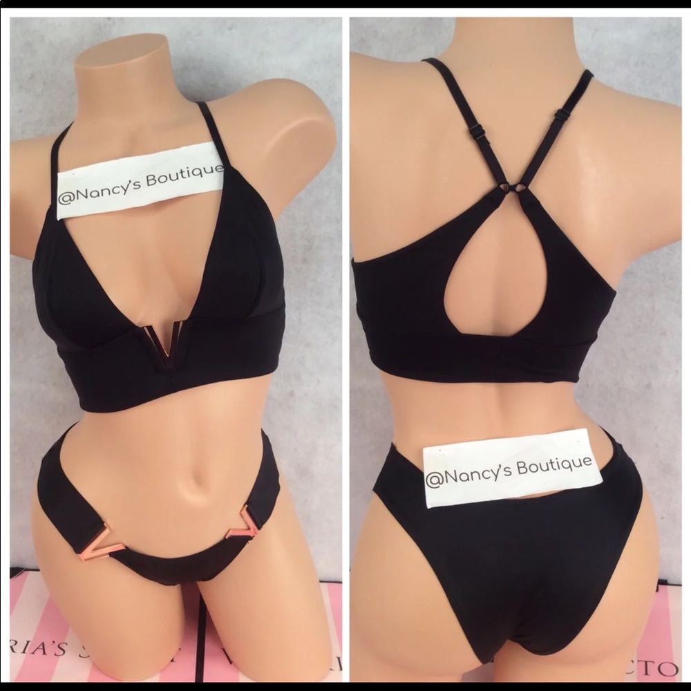 VS Luxe Brazilian V Logo Bralette & Panties